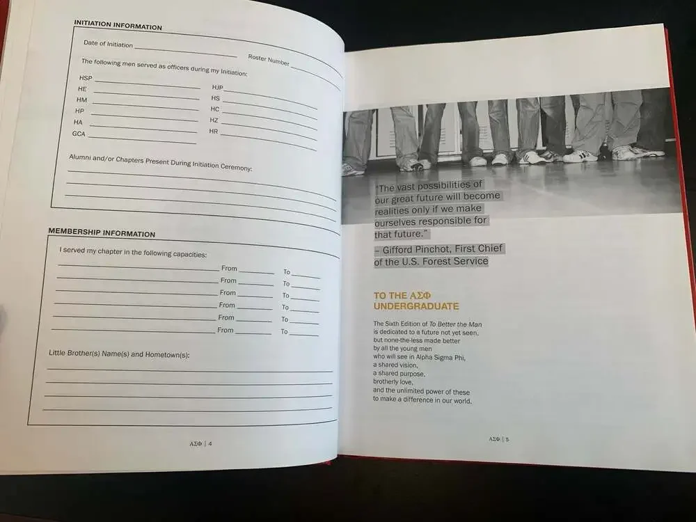 To Better the Man: The Manual of Alpha Sigma Phi Fraternity Hardcover